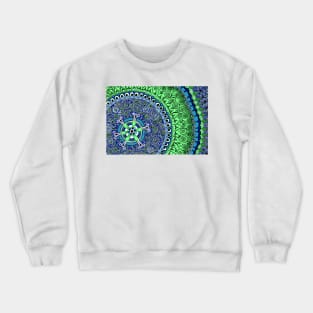 Manda~Green & Blue Crewneck Sweatshirt